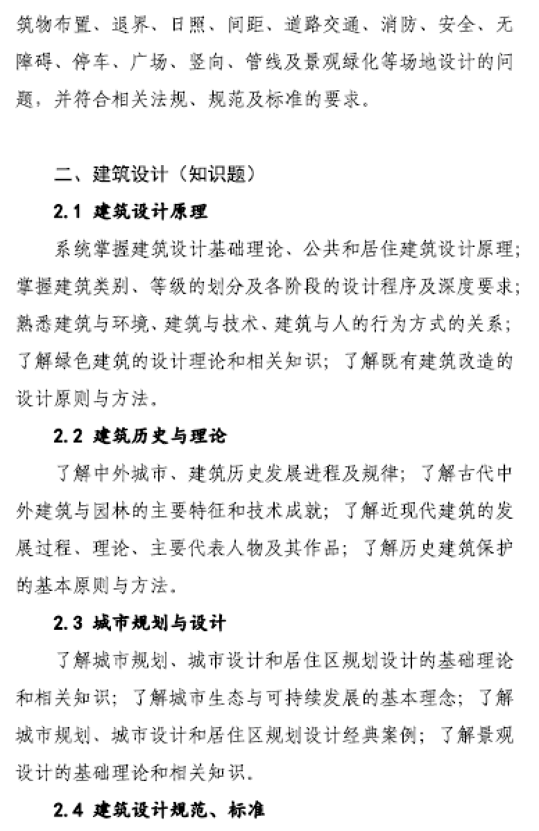 大事件！9門變6門！一級注冊建筑師考試大綱（21版）發(fā)布，2023年執(zhí)行！